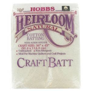 Wadding - Cotton with Scrim - Craft Size - 36" x 45" - Hobbs Heirloom Natural (HNS36)