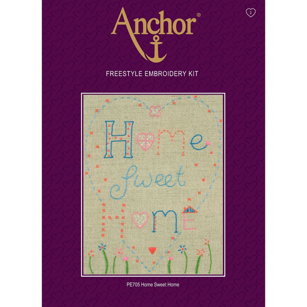 Embroidery  Kit - Home Sweet Home - Anchor PE705