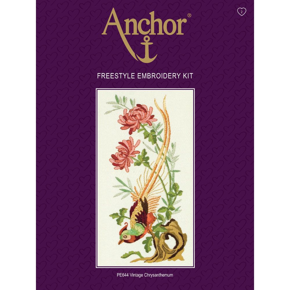 Embroidery  Kit - Vintage Chrysanthemum - Anchor PE644