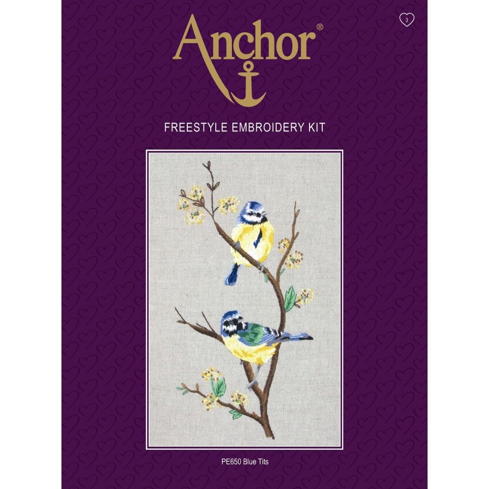 Embroidery  Kit - Bue Tits - Anchor PE650