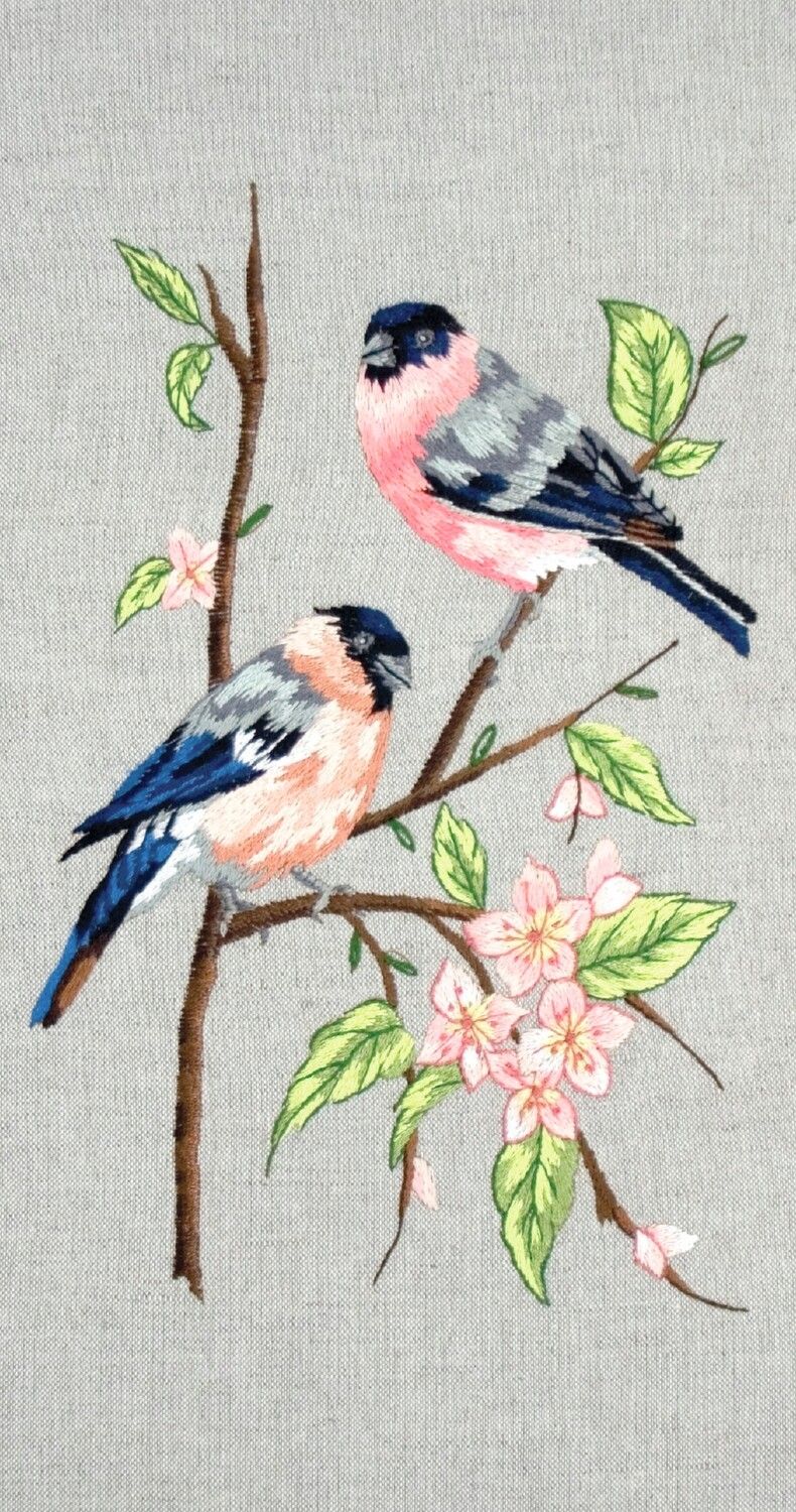 Embroidery Kit -Bull Finches (Anchor)