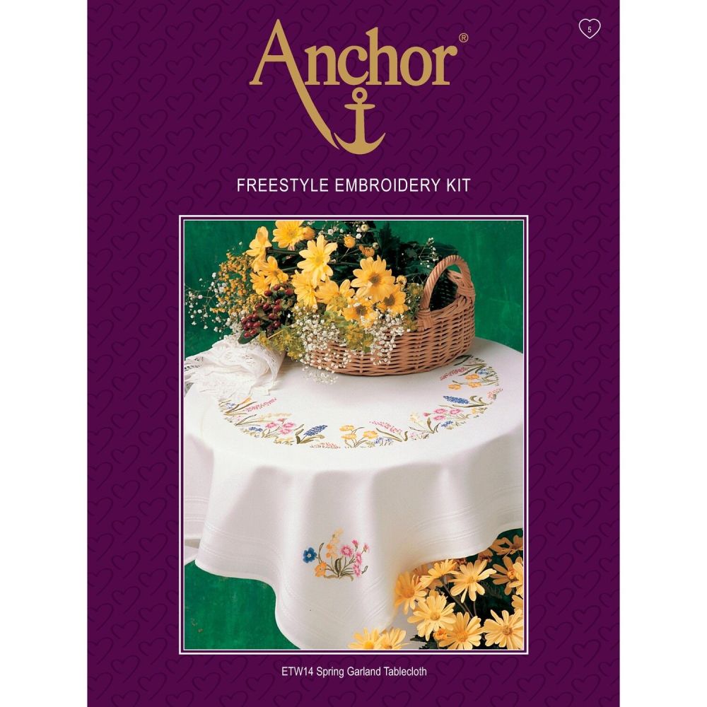 Embroidery  Kit - Spring Garland Tablecloth - Anchor ETW14