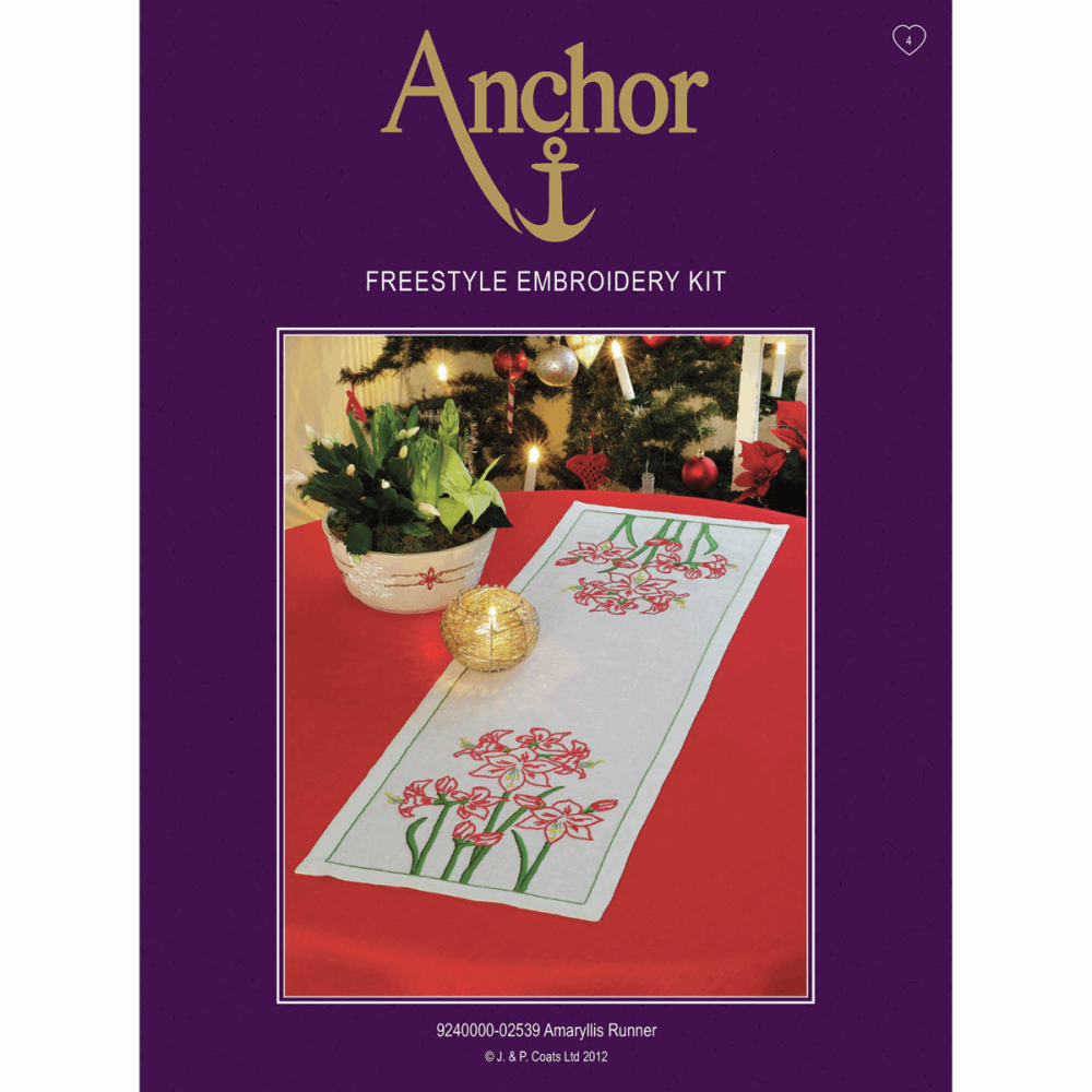 Embroidery  Kit - Amaryllis Runner (Anchor)