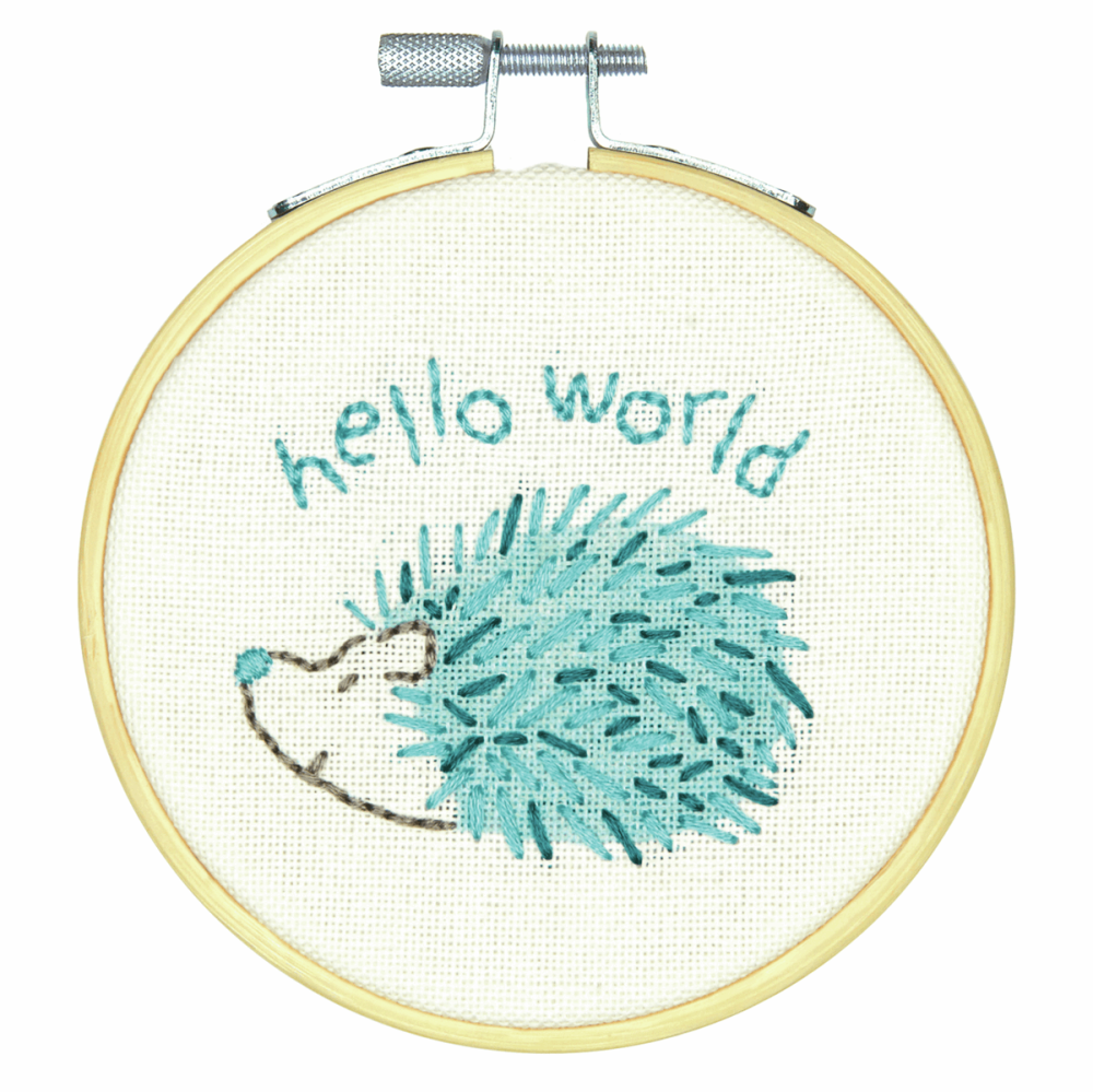 Embroidery Hoop Kit - Hello Hedgehog - Dimensions Learn A Craft D72-74891
