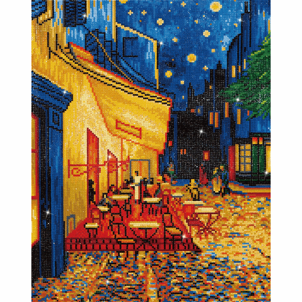 Diamond Facet Art Kit - Café at Night - Van Gogh (Diamond Dotz)