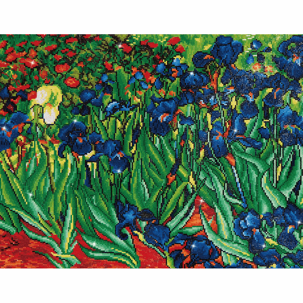 Diamond Facet Art Kit - Irises - Van Gogh (Diamond Dotz)