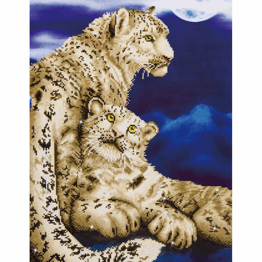 Diamond Facet Art Kit - Snow Leopards (Diamond Dotz)