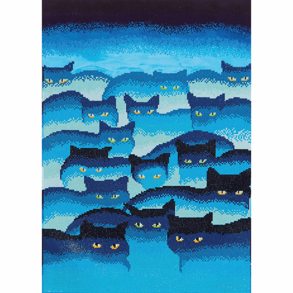 Diamond Facet Art Kit - Smokey Mountain Cats (Diamond Dotz)