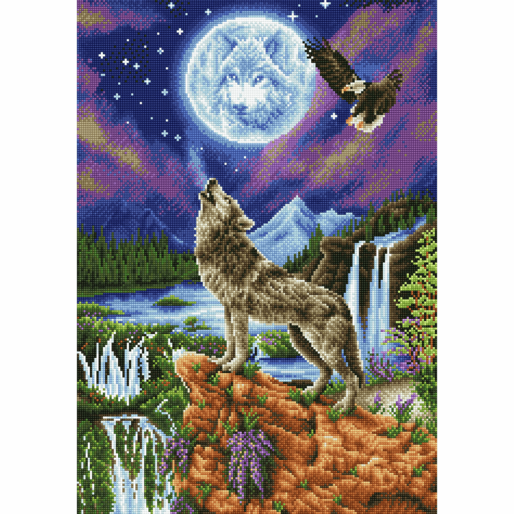 Diamond Facet Art Kit - Mystic Wolf (Diamond Dotz)