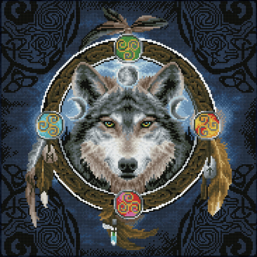 Diamond Facet Art Kit - Celtic Wolf Guide (Diamond Dotz)