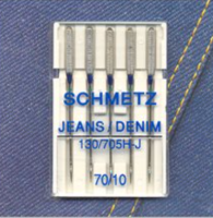 <!--005-->Jeans / Denim Needles - Size 70/10 - Pack of 5 - Schmetz