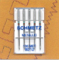 <!--010-->Metallic Needles - Size 80/12 - Pack of 5 - Schmetz