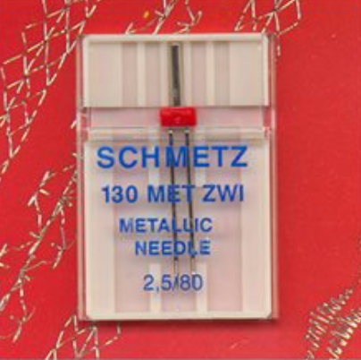 Metallic Twin Needle - Size 2.5/80 (Schmetz)