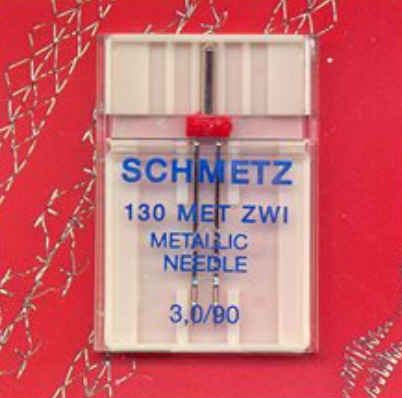 Metallic Twin Needle - Size 3.0/90 - Schmetz