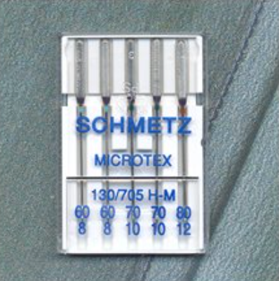 Microtex Needles - Mixed Size Pack, 60 - 80 - Pack of 5 - Schmetz
