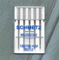 <!--030-->Microtex Needles - Size 80/12 - Pack of 5  - Schmetz