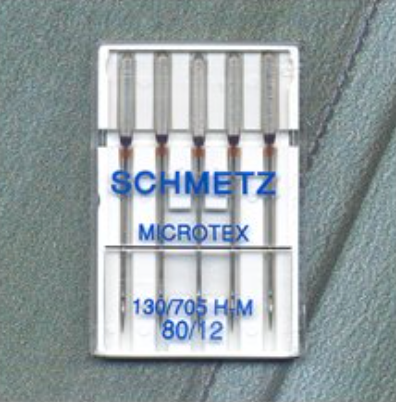 Microtex Needles - Size 80/12 - Pack of 5  - Schmetz