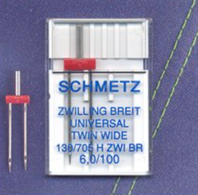 Twin Universal Needle - Size 6.0/100 (Schmetz)