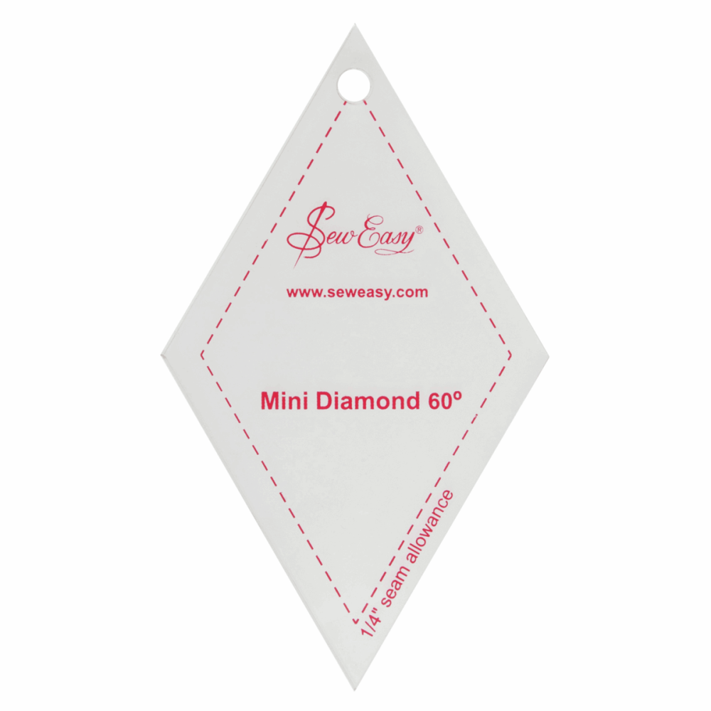 Diamond 60°  Mini Template -  2.9 x 2.5in (Sew Easy)