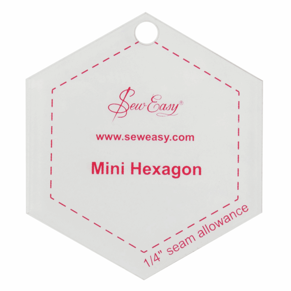 Mini Hexagon Template - 2.5" x 2.87" (Sew Easy)