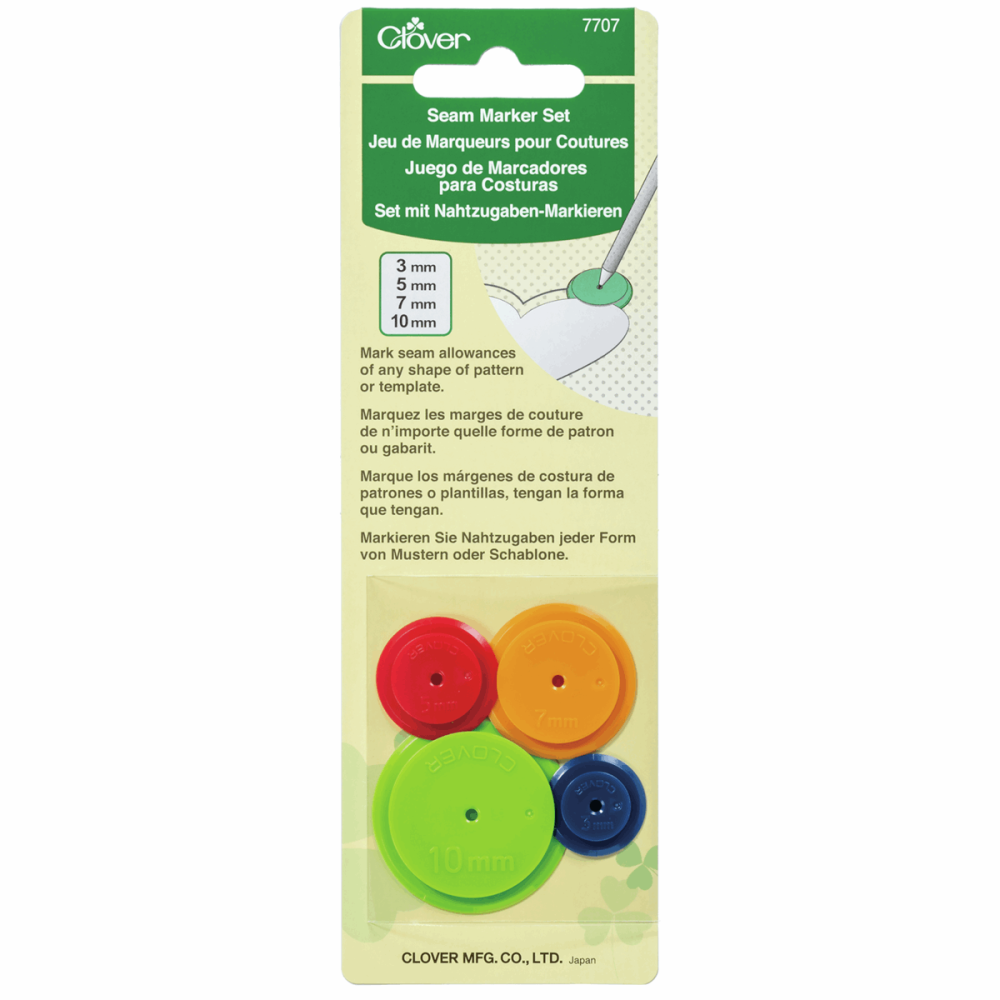 Seam Marker Set - Sizes 3mm, 5mm, 7mm and 10mm (Clover)