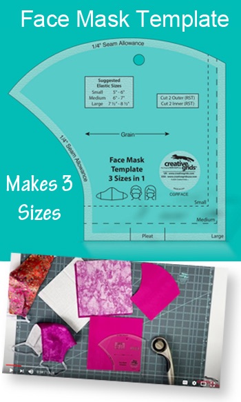 Face Mask Template - 3 Sizes in 1 (Creative Grids)