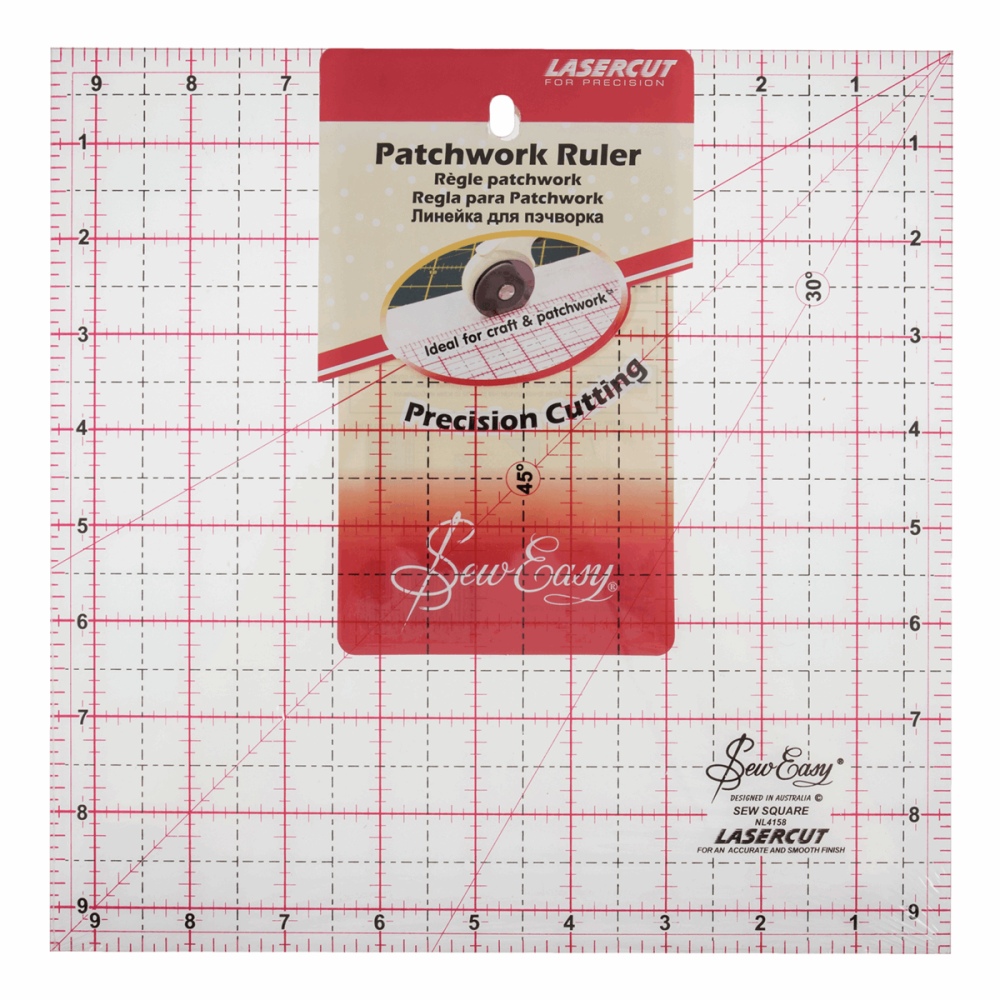 Patchwork Ruler - 9 ½" x 9 ½" - NL4158 - Sew Easy