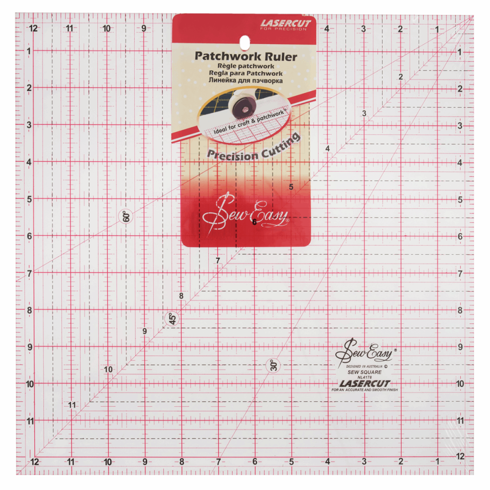 Patchwork Ruler - 12 ½" x 12 ½" - NL4178 - Sew Easy