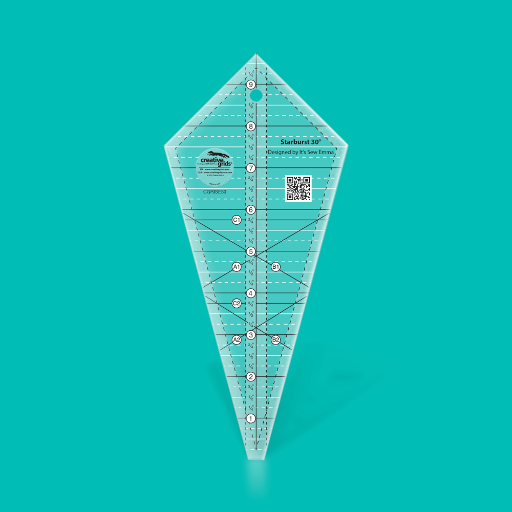 Starburst 30° Triangle Ruler - 9 ½" - CGRISE30 - Creative Grids