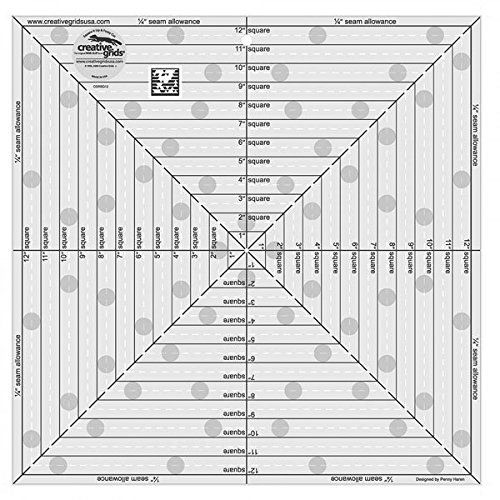 Square It Up & Fussy Cut Ruler - 12 ½" x 12 ½" - CGRSQ12 - Creative Grids