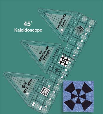 45° Double-Strip Kaleidoscope Ruler (Creative Grids)