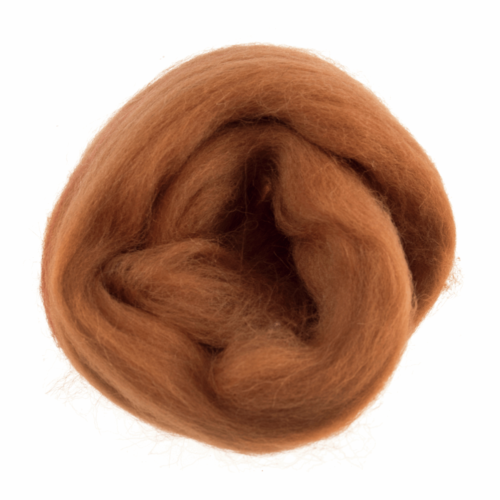 Natural Wool Roving - Beige - 10g