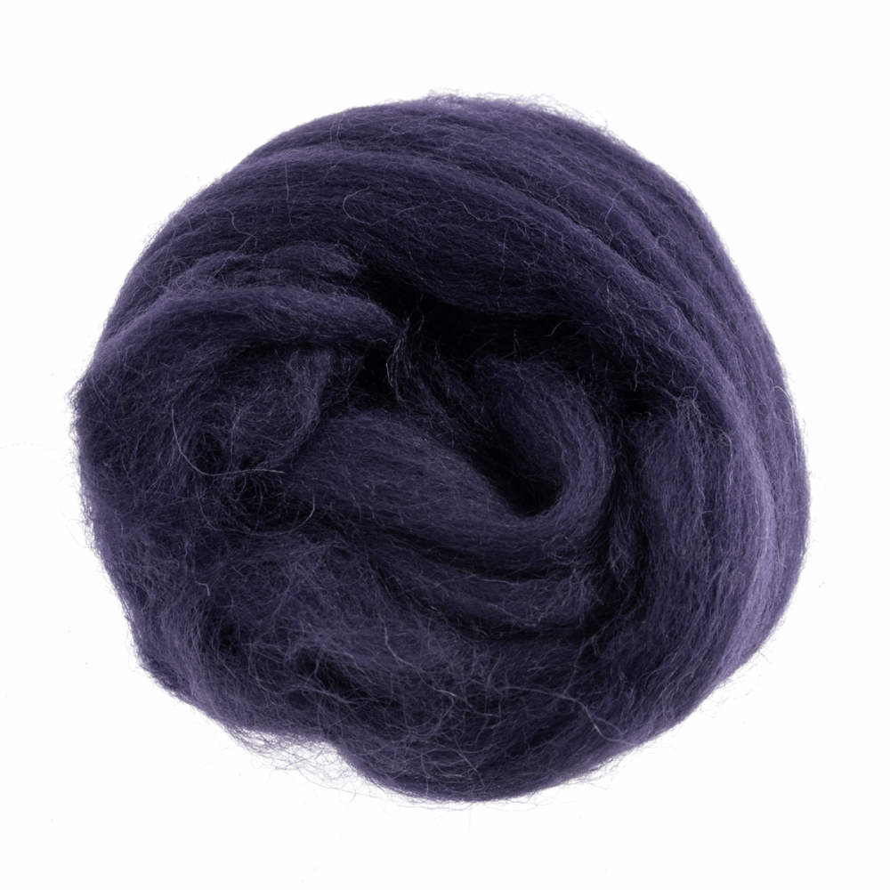 Natural Wool Roving - Plum - 10g