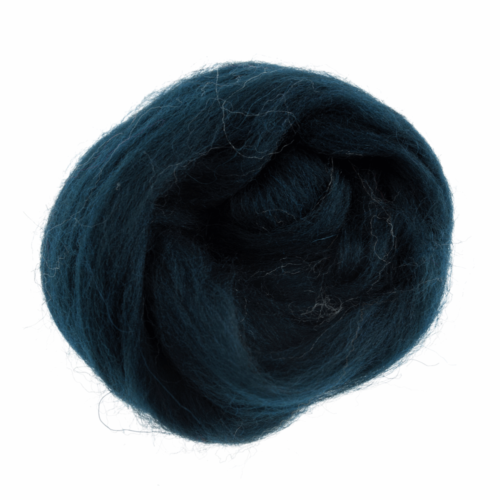 Natural Wool Roving - Sea Green - 10g