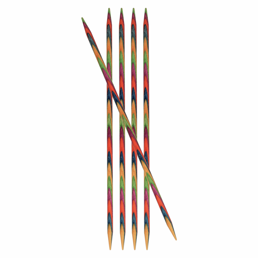 Double-Ended Knitting Pins - Birchwood - 3.75mm x 15cm - Set of Five (KnitPro Symfonie)