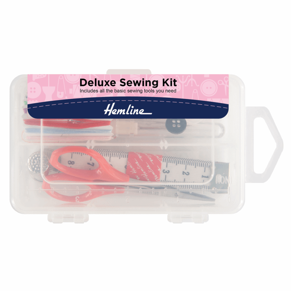 Deluxe Sewing Kit - Plastic Box (Hemline)