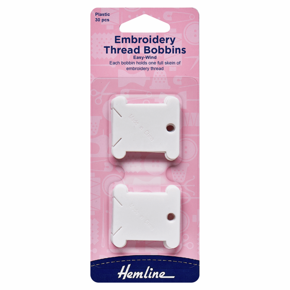 Embroidery Thread Bobbins - Plastic (Hemline)