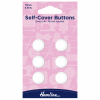 Self-Cover Buttons - Nylon - 15mm (Hemline)