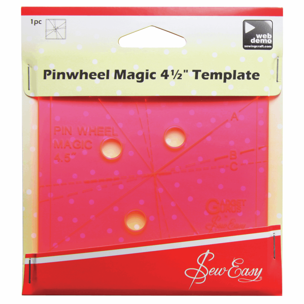 Pinwheel Magic Template -  4 ½" x 4 ½" - ERGG04.PNK - Sew Easy