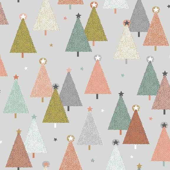 SALE! Makower - Modern Metallic Christmas - Trees - 1800/S (Grey)