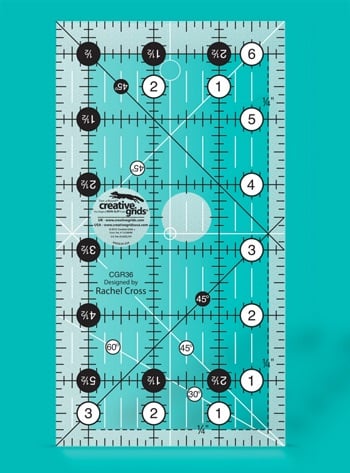 Patchwork Ruler - 3 ½" x 6 ½" (Creative Grids)