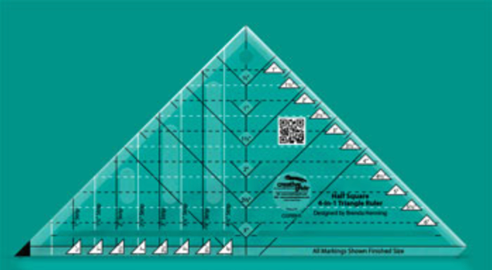 Half Square 4-in-1 Triangle Ruler - CGRBH1 - Creative Grids