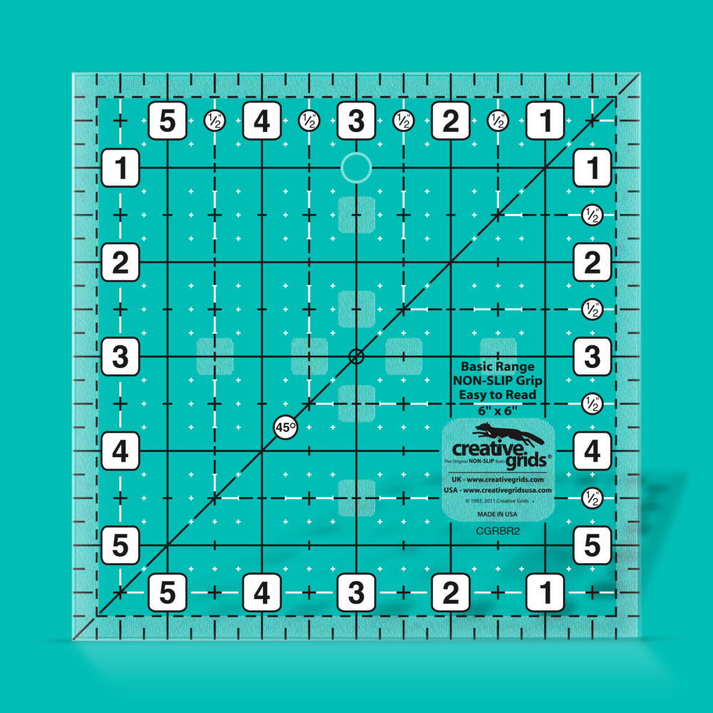 Patchwork Ruler - 6" x 6" (Creative Grids Basics)