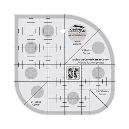 Curved Corner Cutter Ruler - 1 ½", 2" and 3" (Creative Grids)