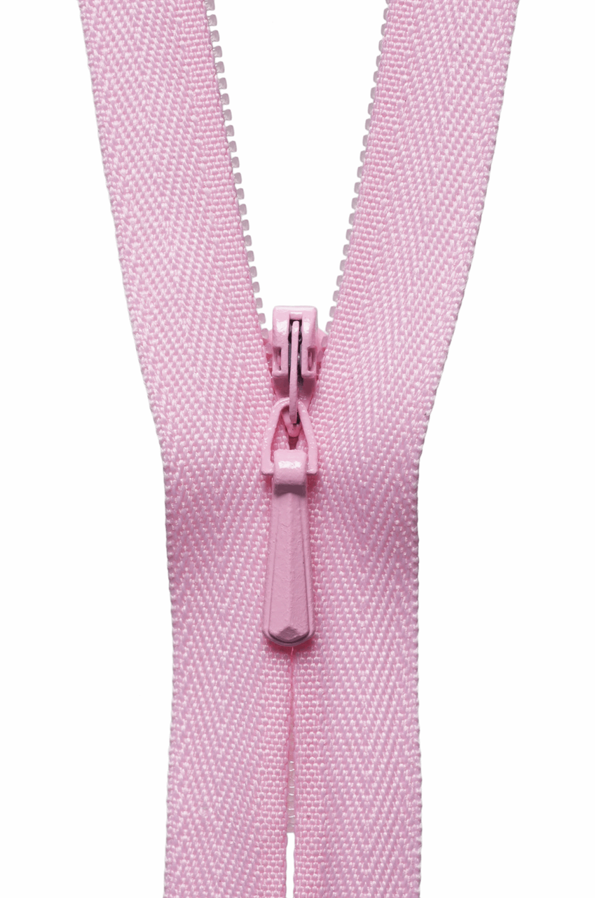 Concealed Zip - 23cm / 9in - Mid Pink