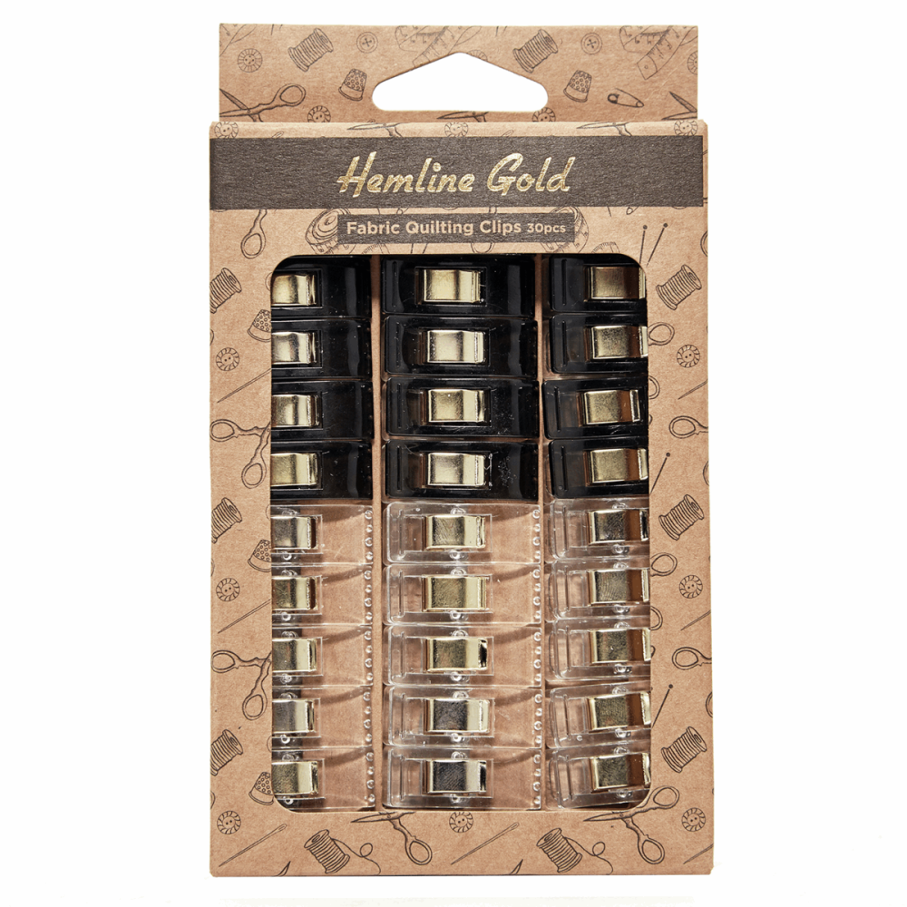 Quilters Clips - Pack of 30 (Hemline Gold)
