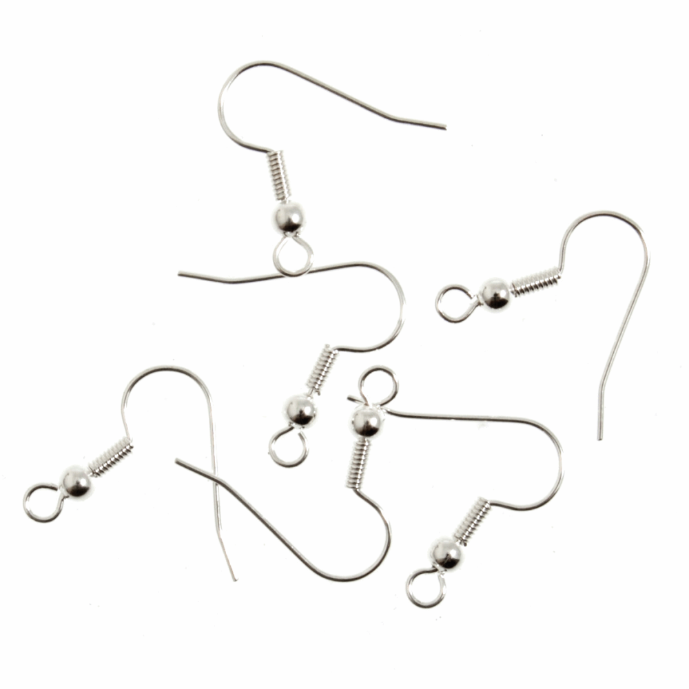 Long Ball Ear Wires - Silver PLATED - Trimits (TDF01)