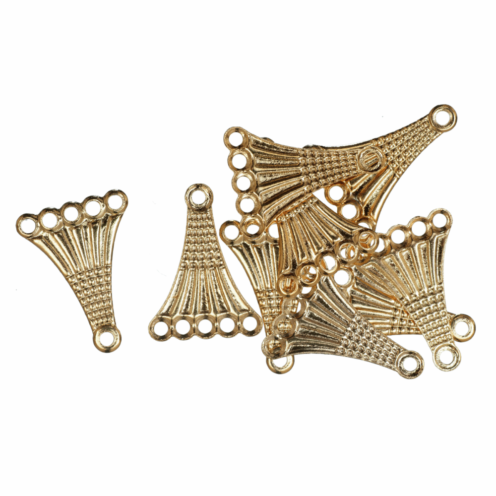Fancy 5 Strand Connector - Gold Plated (Trimits)