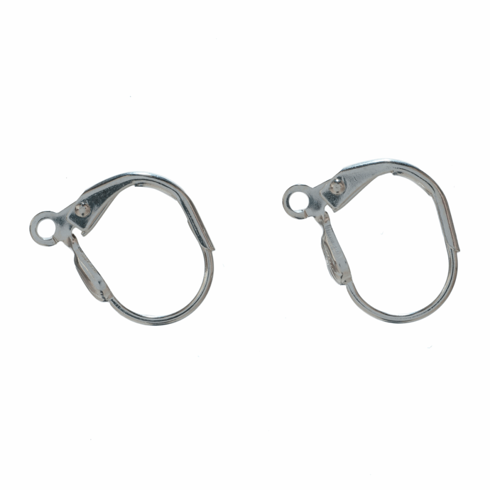 Round Spring Ear Wires - Silver PLATED - Trimits (TDF50)