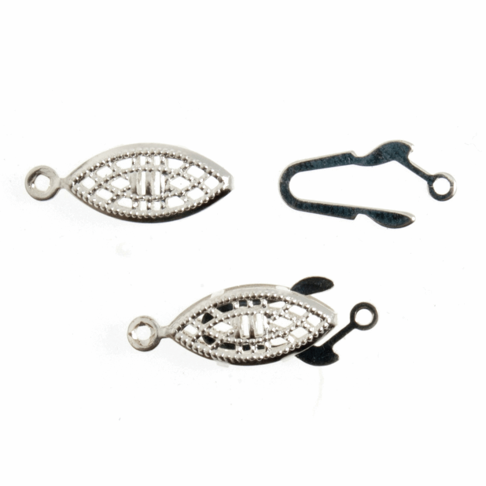 Filigree Box Clasp - Silver PLATED - Trimits (TDF56) *AVAILABLE WHILST STOCK LASTS*